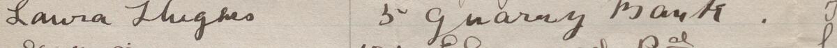 Image of Laura Hughes's signature and address in the petition