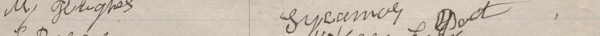 Image of M Hughes's signature and address in the petition