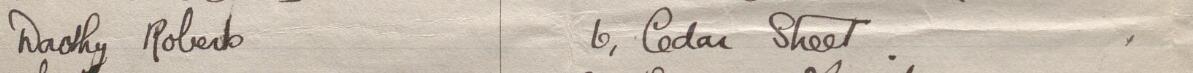 Image of Dorothy Roberts's signature and address in the petition
