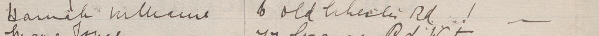 Image of Hannah Williams's signature and address in the petition