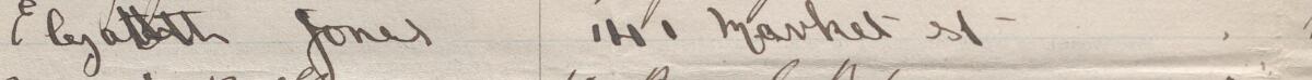 Image of Elizabeth Jones's signature and address in the petition