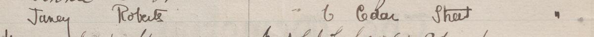 Image of Janey Roberts's signature and address in the petition