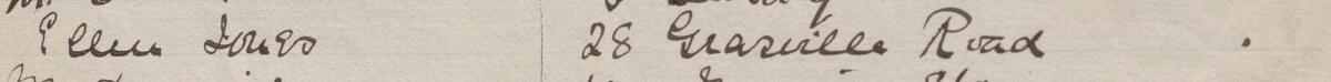 Image of Ellen Jones's signature and address in the petition