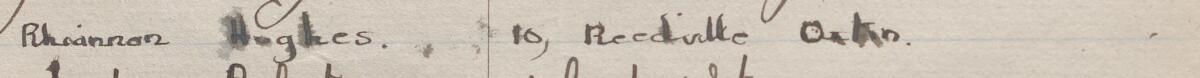 Image of Rhiannon Hughes's signature and address in the petition
