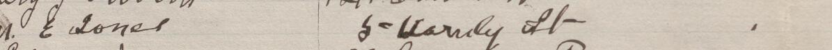Image of M Davies's signature and address in the petition
