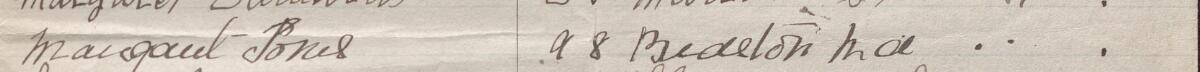 Image of Margaret Edwards's signature and address in the petition