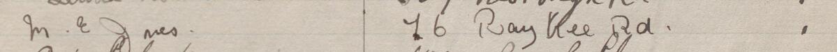 Image of M E Jones's signature and address in the petition