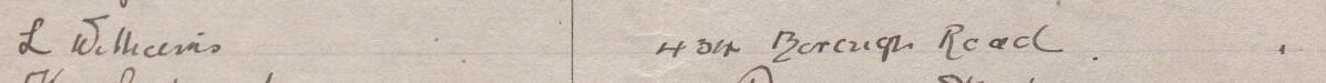 Image of L. Williams's signature and address in the petition