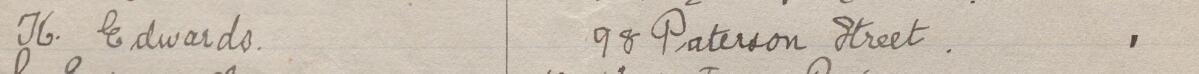 Image of H Edwards's signature and address in the petition
