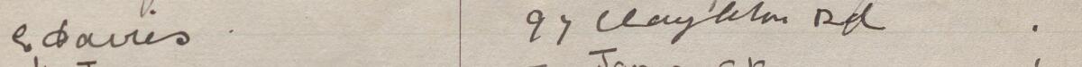 Image of E Davies's signature and address in the petition