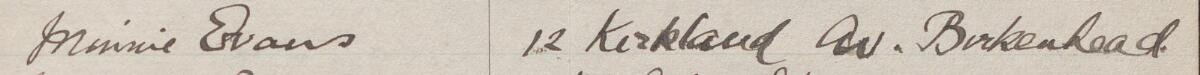 Image of Minnie Evans's signature and address in the petition