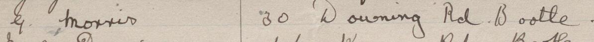Image of G Morris's signature and address in the petition