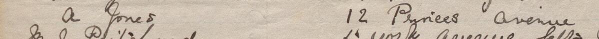 Image of A Jones's signature and address in the petition