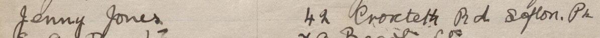 Image of Jenny Jones's signature and address in the petition