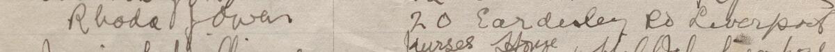 Image of Rhoda J Owen's signature and address in the petition
