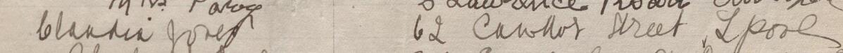 Image of Claudia Jones's signature and address in the petition
