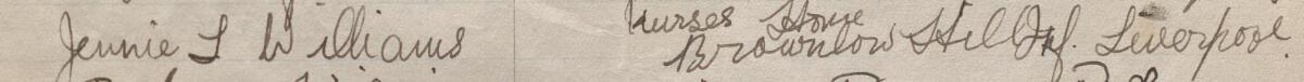 Image of Jennie T Willias's signature and address in the petition