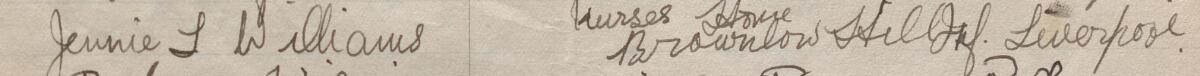 Image of Jennie T Williams's signature and address in the petition