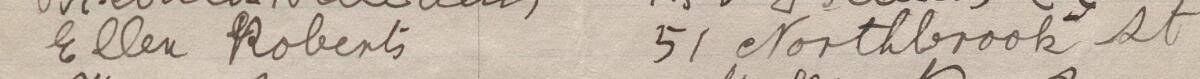 Image of Ellen Roberts's signature and address in the petition