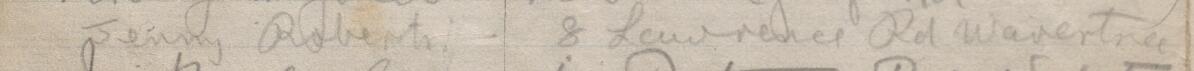 Image of Jenny Roberts's signature and address in the petition