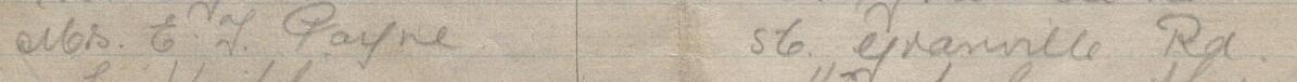 Image of Mrs. E. T. Payne's signature and address in the petition
