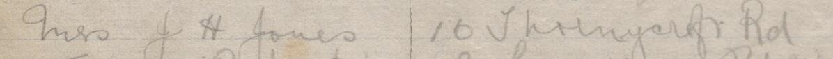 Image of Mrs. J. H. Jones's signature and address in the petition