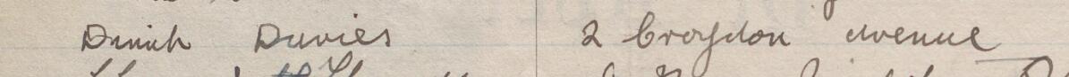 Image of Dinah Davies's signature and address in the petition