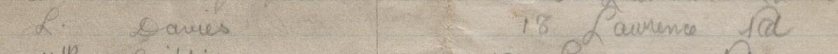 Image of L. Davies's signature and address in the petition