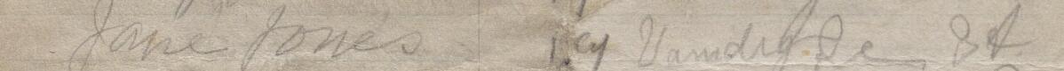 Image of Jane JOnes's signature and address in the petition