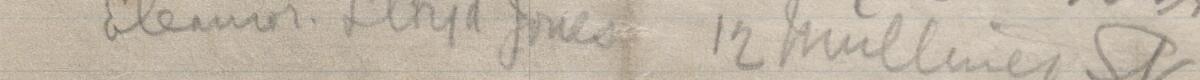 Image of Eleanor Lloyd Jone's signature and address in the petition