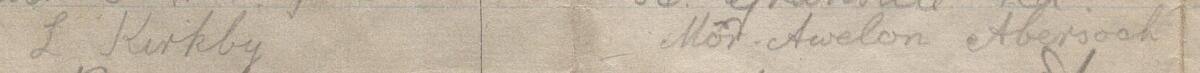 Image of L. Kirkby's signature and address in the petition