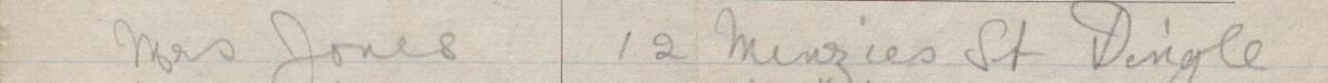 Image of Mrs. Jones's signature and address in the petition