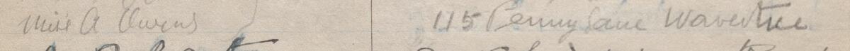 Image of Miss A Owens's signature and address in the petition