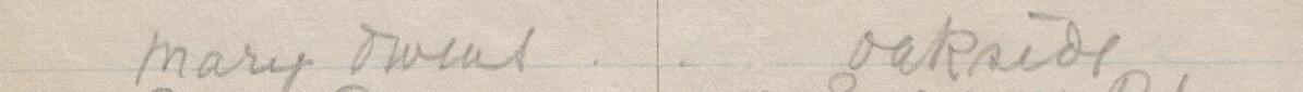 Image of Mary Owens's signature and address in the petition
