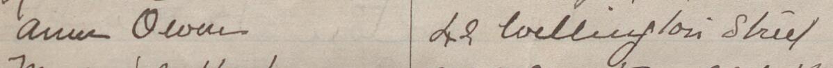 Image of Ann Owen's signature and address in the petition