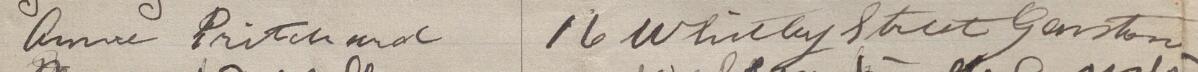 Image of Anne Pritchard's signature and address in the petition