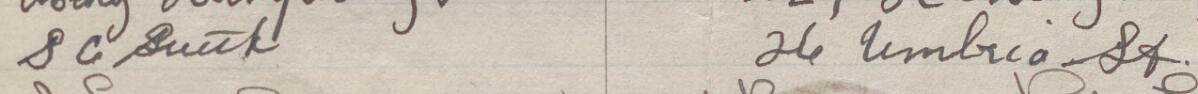 Image of S. C. Quick's signature and address in the petition