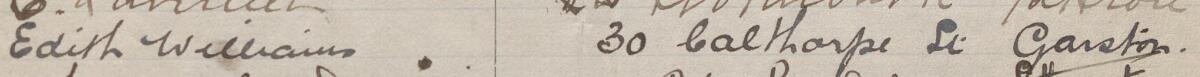 Image of Edith Williams's signature and address in the petition