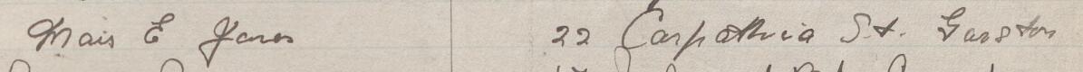 Image of Mair E. Jones's signature and address in the petition