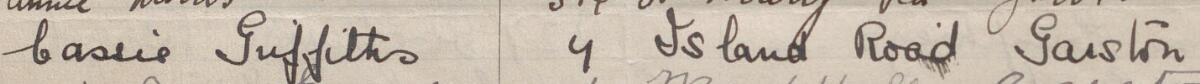 Image of Cassie Griffiths's signature and address in the petition