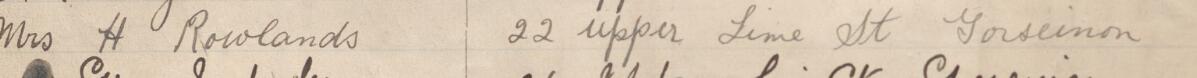 Delwedd o lofnod Mark a'i gyfeiriad ar y ddeiseb