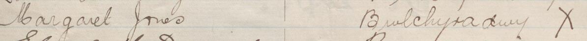 Image of Margaret Jones's signature and address in the petition