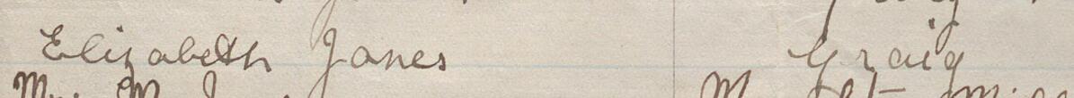 Image of Elizabeth Jones's signature and address in the petition