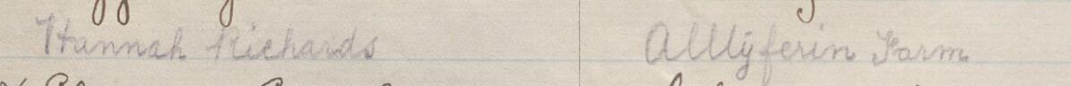 Image of Hannah Richards's signature and address in the petition