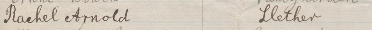 Image of Rachel Arnold's signature and address in the petition