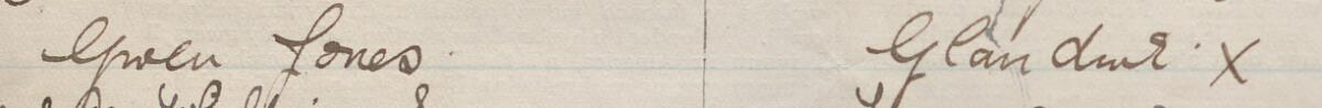 Image of Gwen Jones's signature and address in the petition