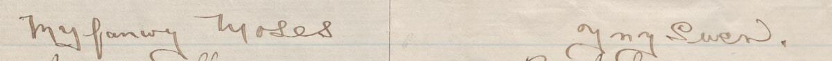 Image of Myfanwy Moses's signature and address in the petition