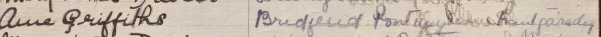 Image of Anne Griffiths's signature and address in the petition
