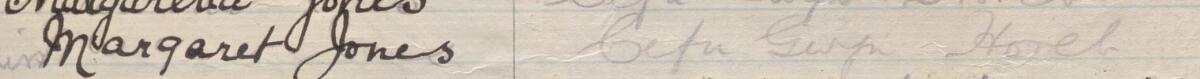 Image of Margaret Jones's signature and address in the petition