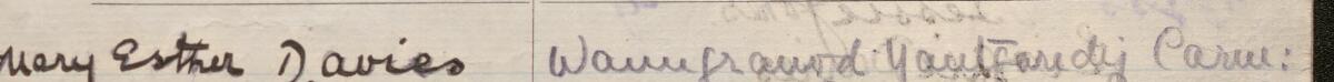 Image of Mary Esther Davies's signature and address in the petition
